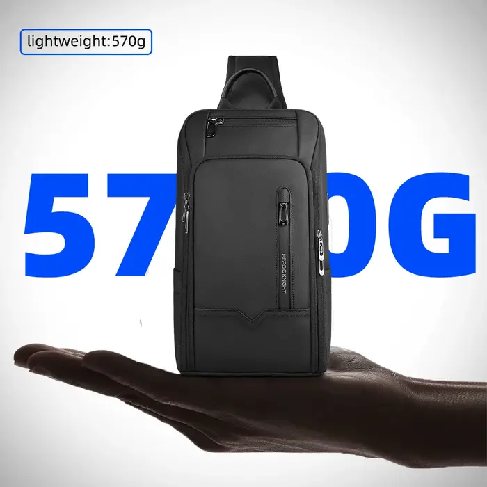 HcanKcan mode hommes sac à bandoulière multifonction USB sac à bandoulière étanche sac de messager t