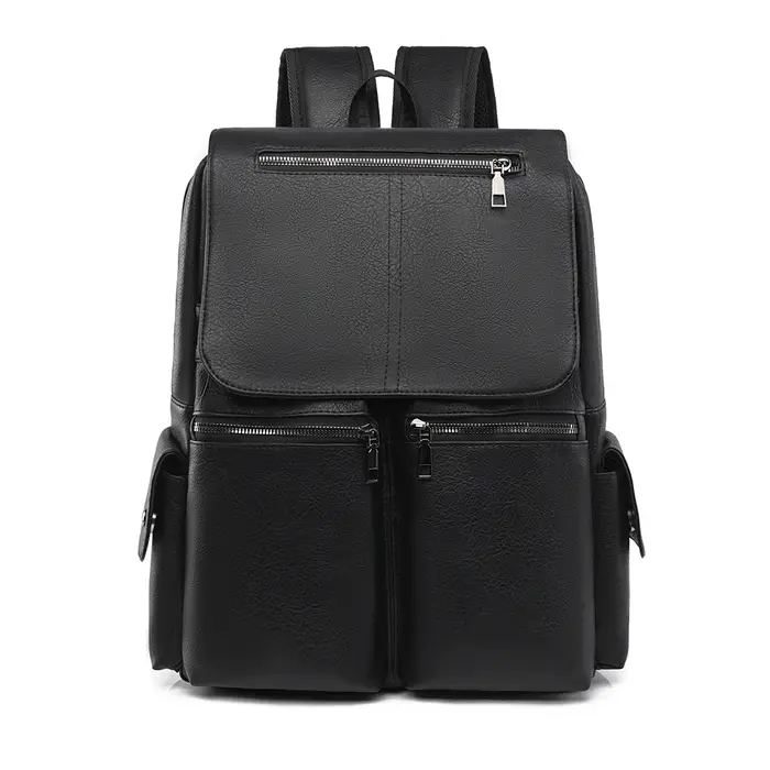 Sac à dos multi-poches en Pu pour femmes, sac à dos de voyage de banlieue de grande capacité, sacs d