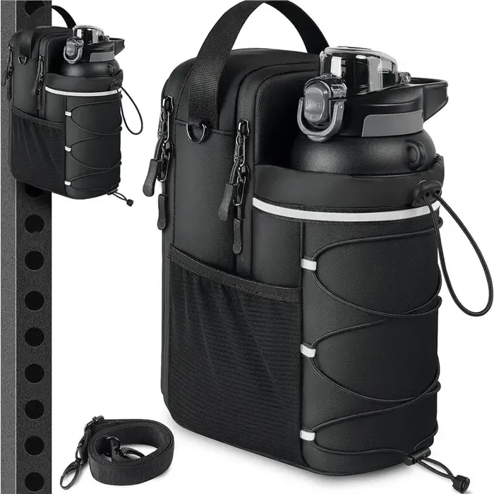 Sac de sport magnétique pour hommes et femmes – Porte-bouteille avec fixation | Porte-eau, pochette, organiseur d'accessoires à porter en bandoulière