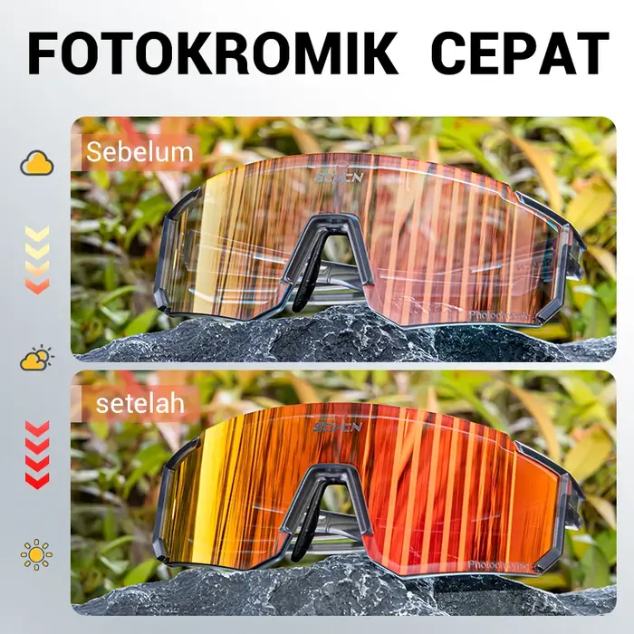 Lunettes de soleil photochromiques SCVCN pour sports de plein air