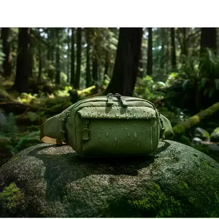 Sac banane en toile pour homme avec compartiment sécurisé pour téléphone
