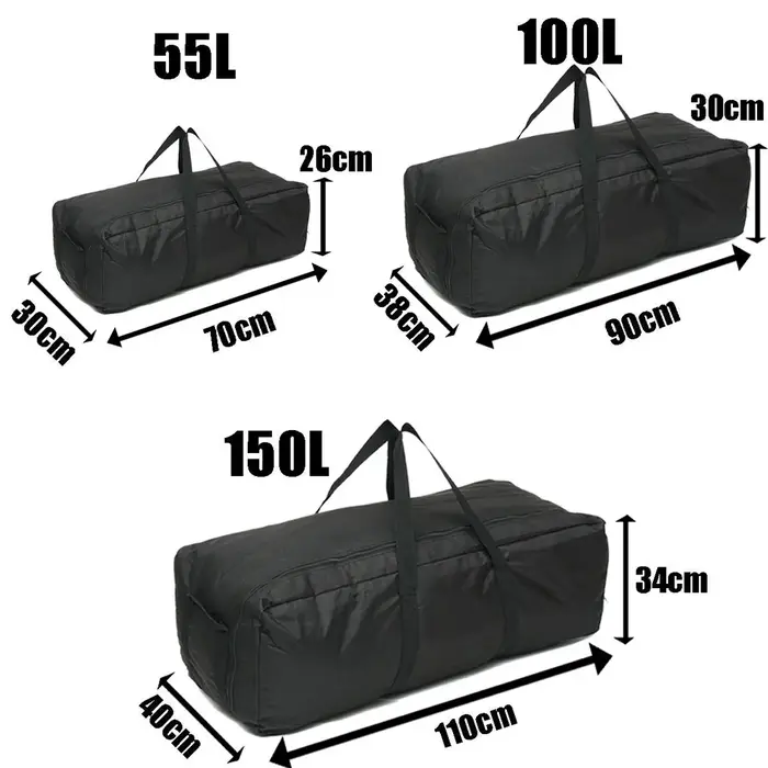 150L 100L 55L sac à main de voyage sac de Sport en plein air hommes noir grande capacité Fitness week-end nuit sacs