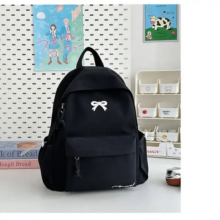 Nouveau sac à dos brodé élégant Style coréen japonais mignon sac d'école décontracté pour filles étudiants sac de voyage pour les déplacements quotidiens