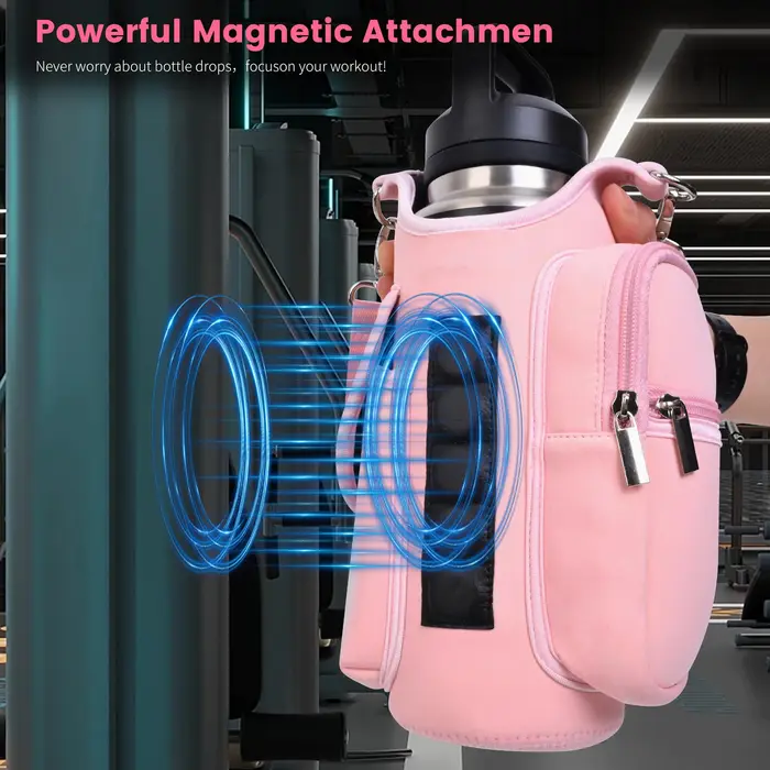 Sac de sport magnétique porte-bouteille d'eau avec bandoulière réglable