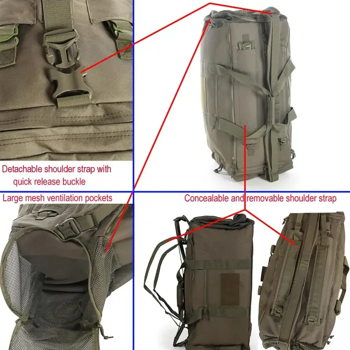 LQARMY grand sac à dos polochon sport sac