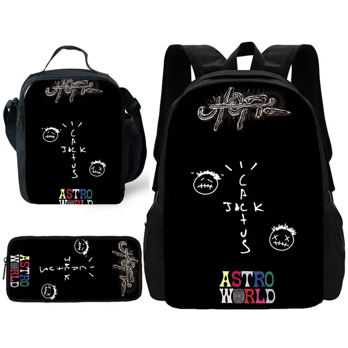 École enfant Cool populaire Jackboys Traviss Scotts sac à dos avec sacs à déjeuner
