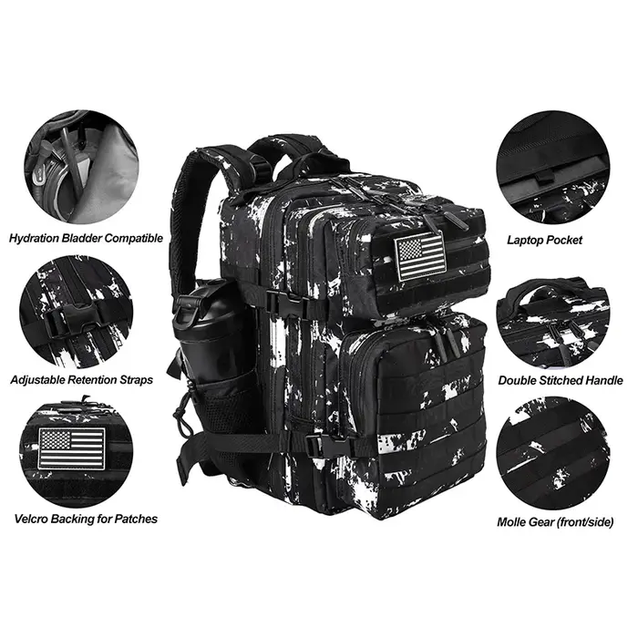 LHI 25L sac à dos tactique sac de GYM pour femmes école Fitness Sports Camping en plein air randonné