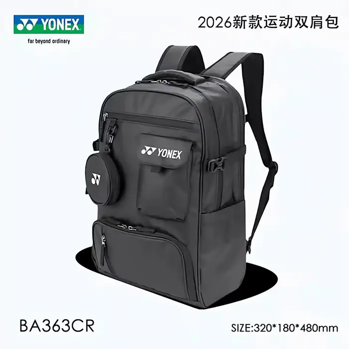 Sac de badminton Yonex Ba363Cr pour hommes et femmes, grande capacité, compartiment à chaussures ind