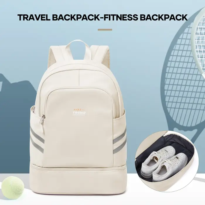 Sac à dos de gymnastique pour femmes avec compartiment à chaussures