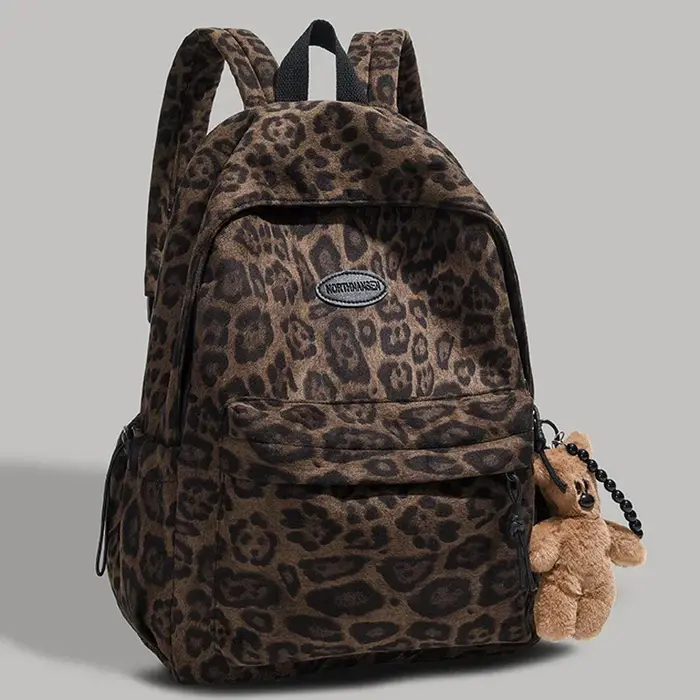 Sac à Dos Imprimé Léopard pour Femme