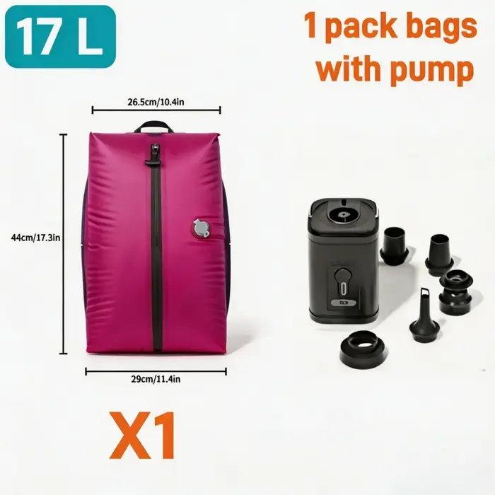 Sacs de compression roses pour les essentiels de voyage