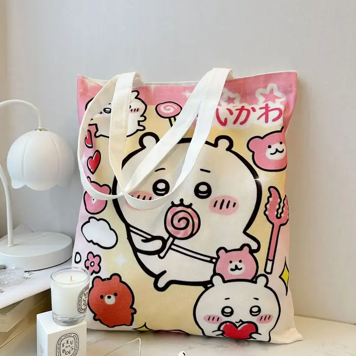 Sac en toile de dessin animé Chiikawa