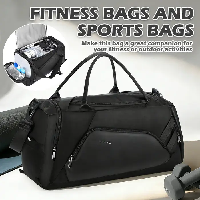 Sac de sport grande capacité 40L pour hommes, sac de fitness portable, sac bandoulière ou sac à dos,