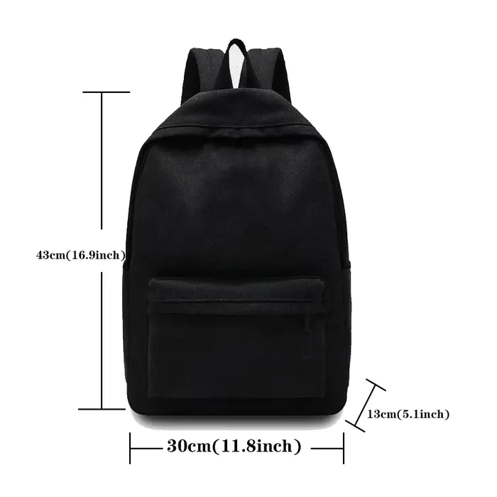 Sac à dos noir de grande capacité