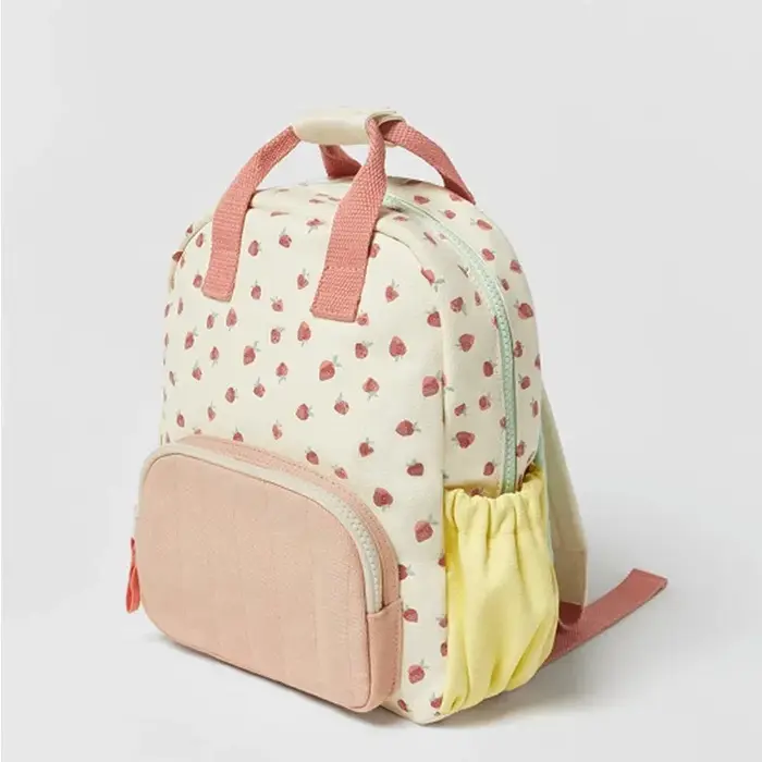 Nom de broderie personnalisé Strawbreey filles école sac à dos maternelle cartable déjeuner sac fourre-tout sac à main