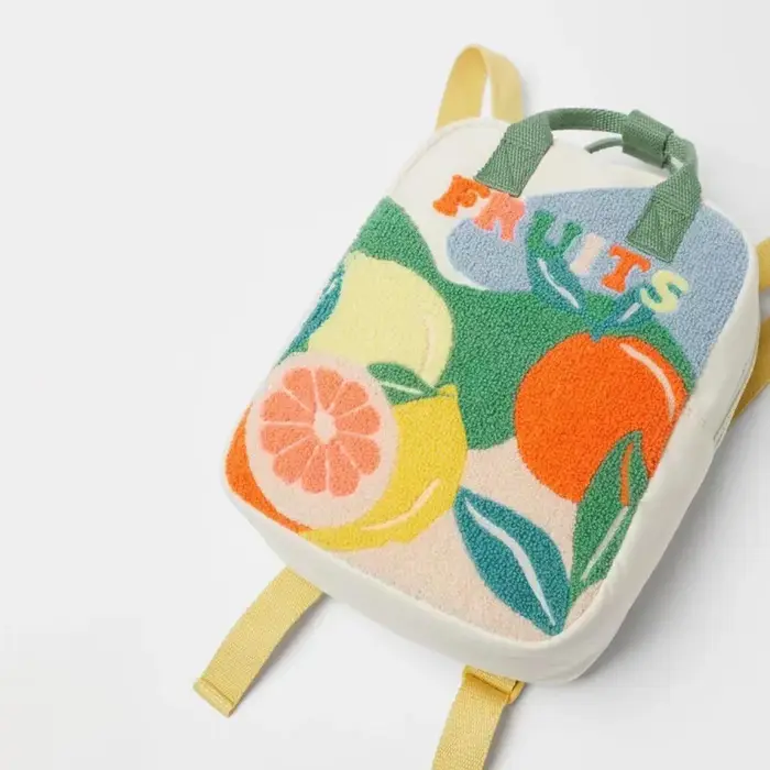 Sac à dos à imprimé floral de dessin animé pour enfants