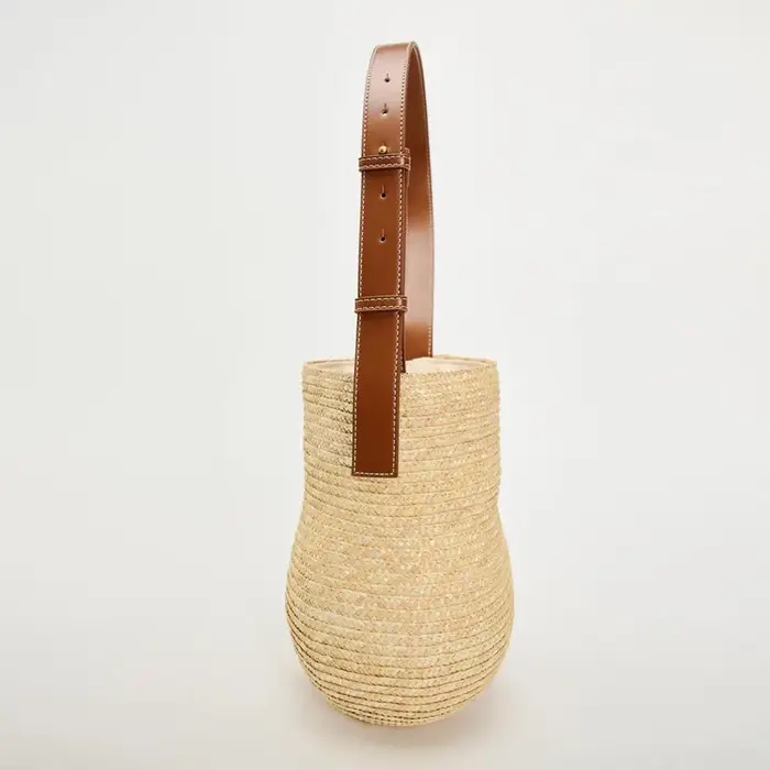 Sac à bandoulière tissé en forme de gourde pour femme