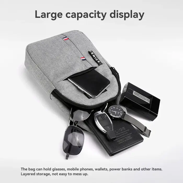 Sac banane imperméable de grande capacité pour hommes