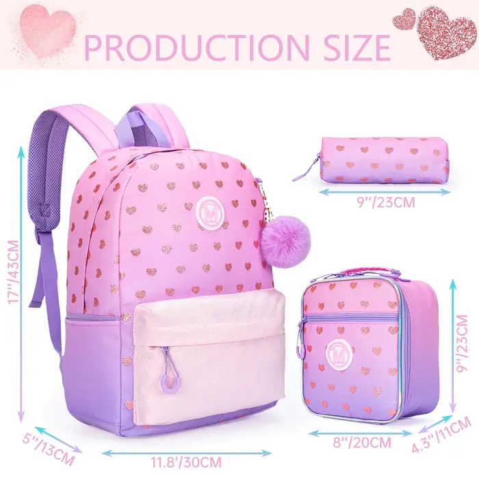 Sac à dos pour filles, sac à dos léger pour enfants