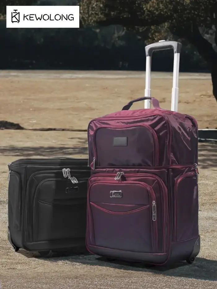 2 tailles en 1 sac de cabine! 14" expande à 20" bagage à main approuvé par la compagnie aérienne pour les voyages