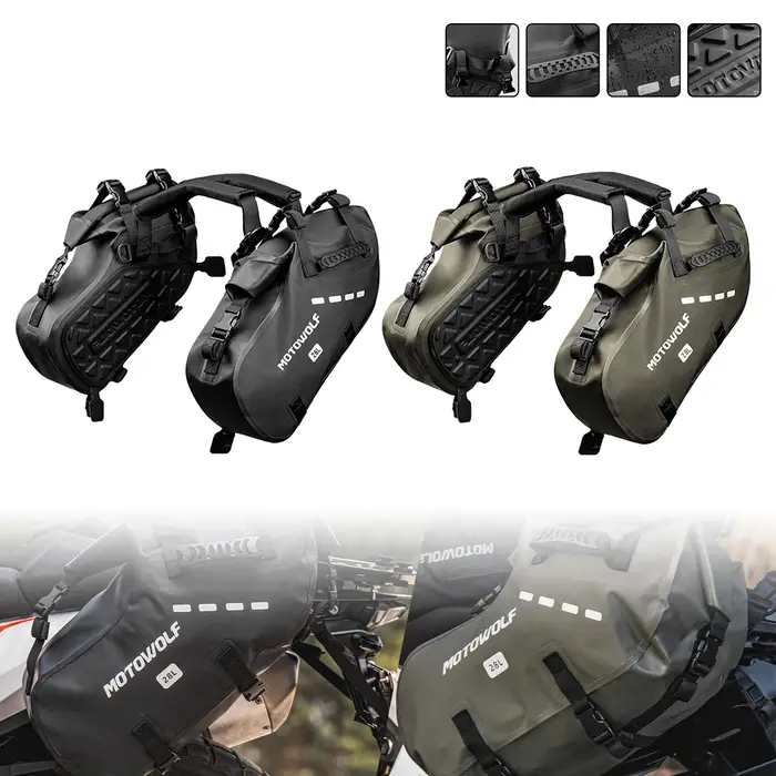 Sacoches de voyage imperméables pour motos
