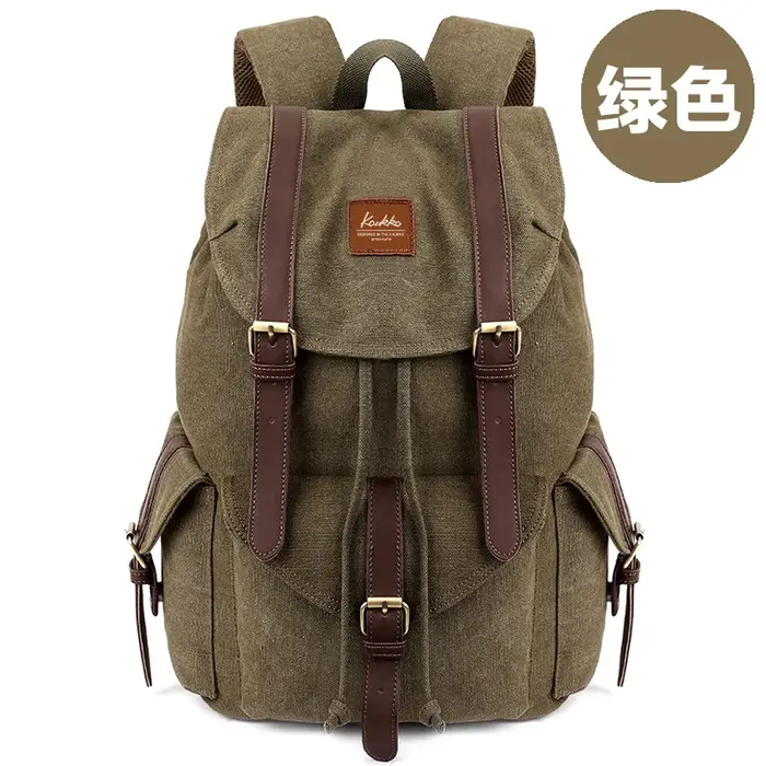 Sac à dos en toile rétro de style décontracté pour hommes, adapté aux voyages, au transport d'ordina