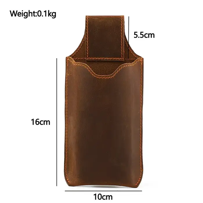 Sac banane en cuir véritable pour hommes