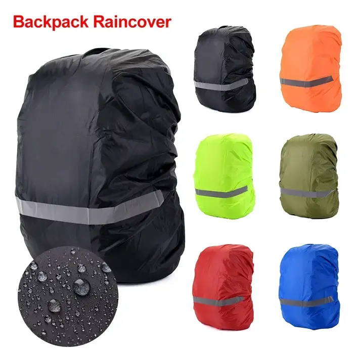 Housse de pluie réfléchissante pour sac à dos 8-70L, idéale pour le cyclisme, la randonnée et l'escalade en extérieur, housse imperméable pour sac à dos et sac à dos.