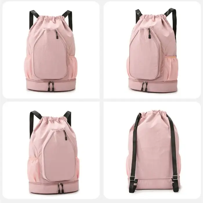 2 raquettes raquette de Tennis sac à dos grande capacité avec chaussures poche sac de sport fermeture à cordon sac à dos de basket-ball décontracté