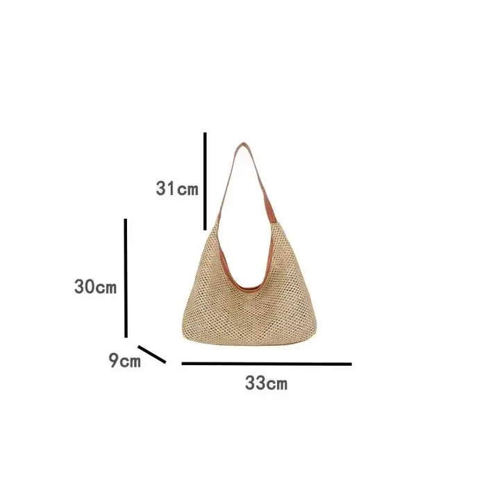 Sac seau tissé en herbe