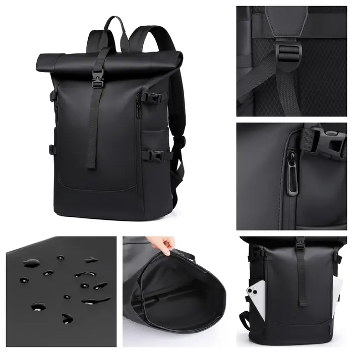 Sac à dos d'extérieur à roulettes étanche pour hommes sac à dos décontracté à la mode Durable sac à dos de voyage de grande capacité
