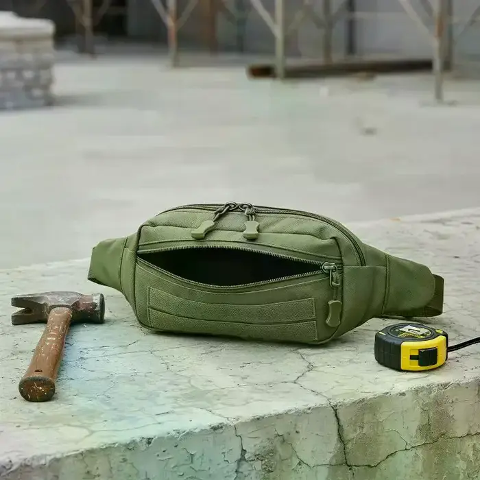 Sac banane en toile pour homme avec compartiment sécurisé pour téléphone