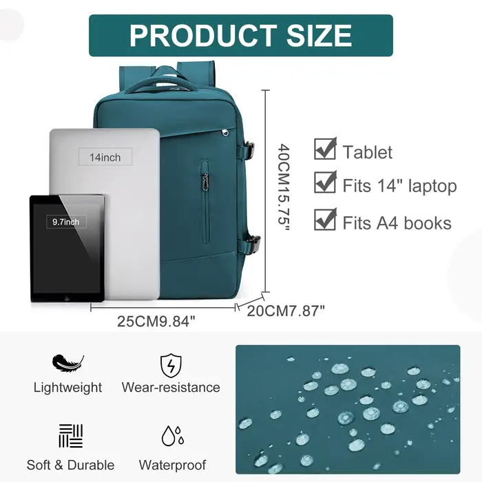 Sac à dos 40x20x25 Ryanair sac à dos de voyage pour hommes femmes sac de cabine bagage affaires week-end sac Cabina sac à dos pour ordinateur portable