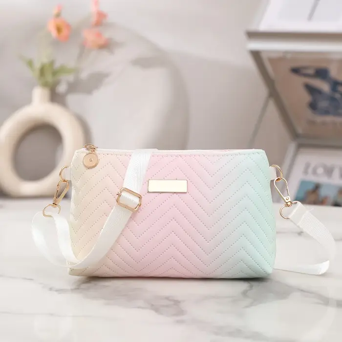 Vente chaude de la saison Style minimaliste urbain grande capacité sac à bandoulière pour femme grille diagonale à la mode couleur unie banlieue B...