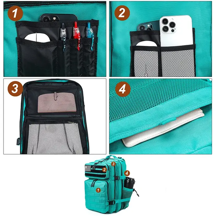 LHI 45L sac à dos de randonnée en plein air Camping imperméable Trekking alpinisme Bug Out sac sac à dos tactique avec porte-bouteille