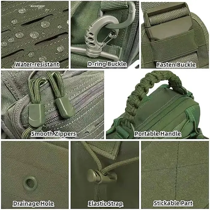 Sac à dos tactique à bandoulière pour hommes et femmes