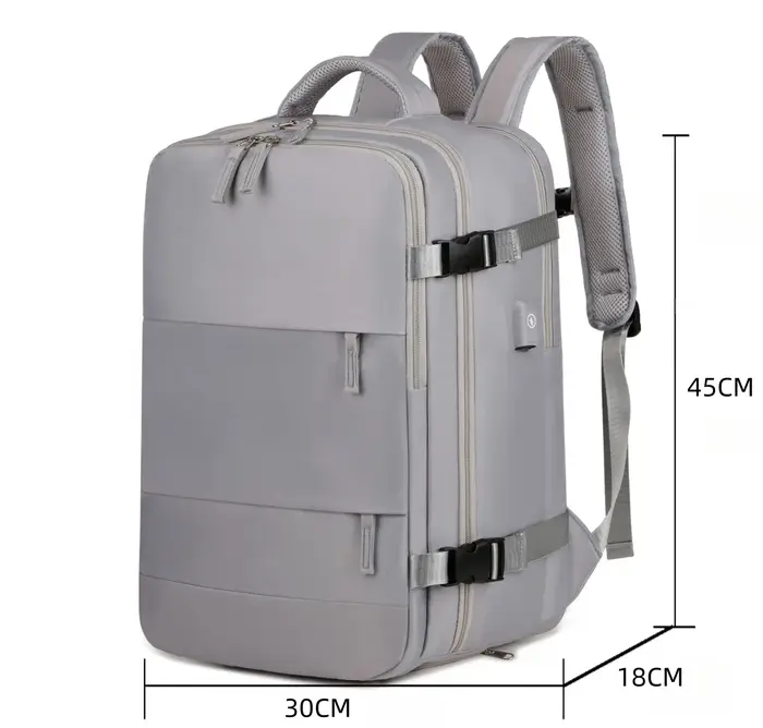 Sac à dos de grande capacité 45cm x 30cm x 18cm, sac de cabine, sac à dos de voyage pour hommes et f
