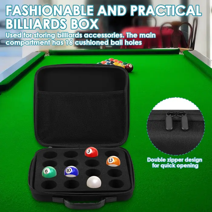 Sac pour boules de billard à 16 grilles