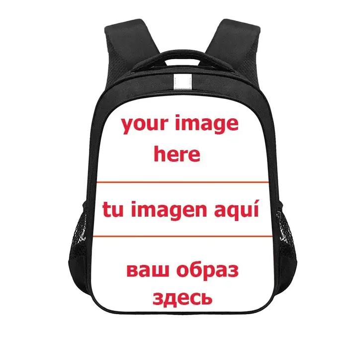 Personnalisez votre Image Logo nom sac à dos 14 pouces dessin animé maternelle sacs à dos garçons filles enfants
