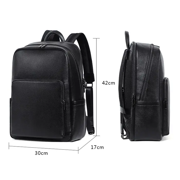 100% vache en cuir véritable hommes sacs à dos mode véritable cuir naturel étudiant sac à dos garçon