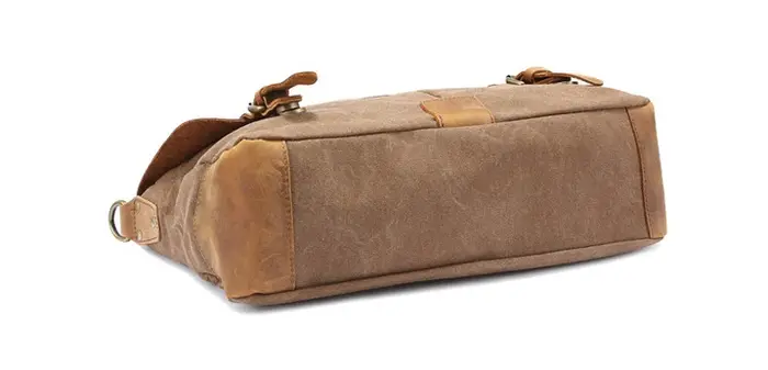 Porte-documents Vintage en Cuir et Toile pour Homme