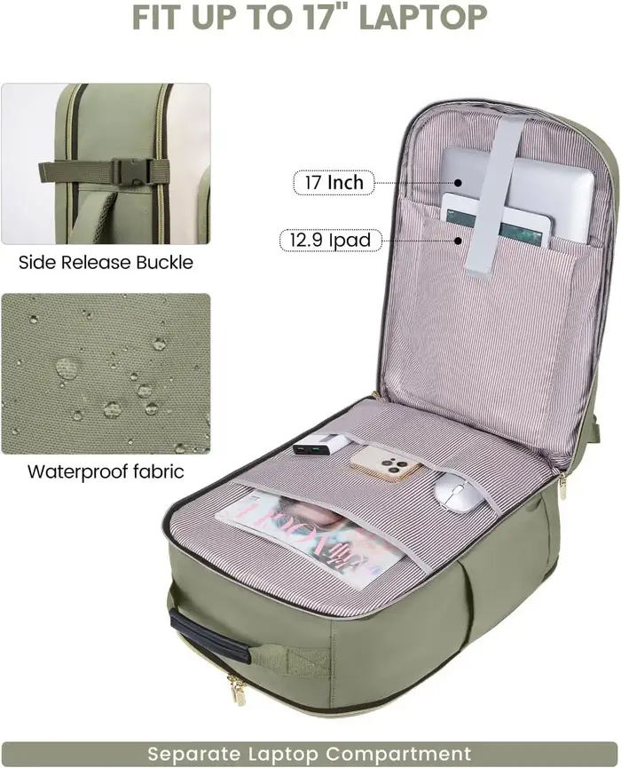 Lot de 4 sacs à dos de voyage 40L pour femmes