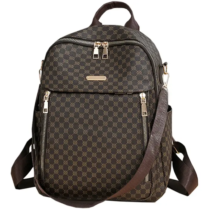 Sac à dos vintage à carreaux pour usage quotidien
