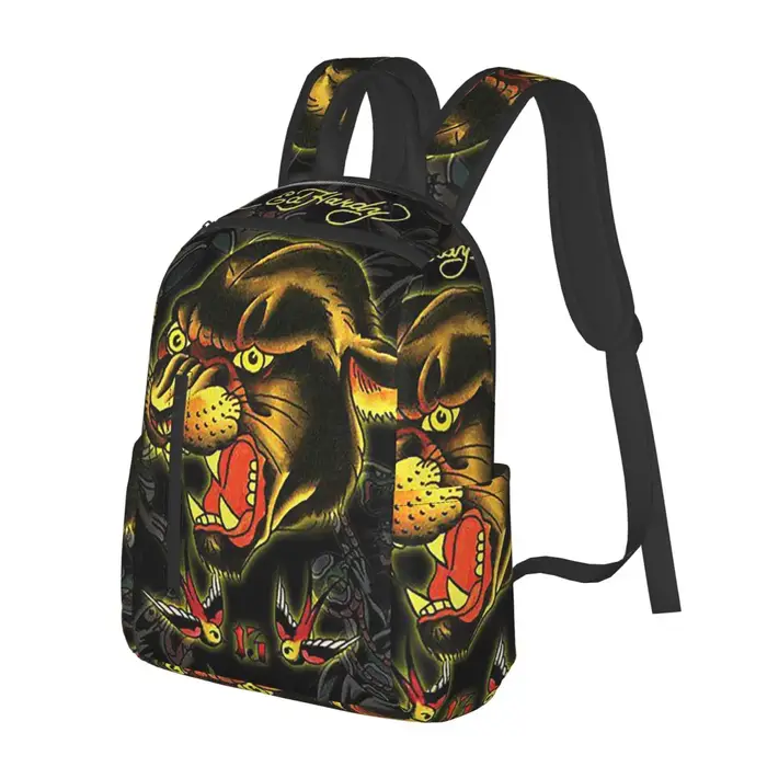Ed-hardy Tattoo Tiger Skull Sac à dos grande capacité pour garçons et filles