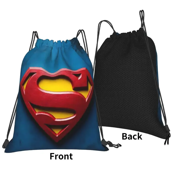 Sac à dos portable à cordon de serrage Hero Superman pour la randonnée