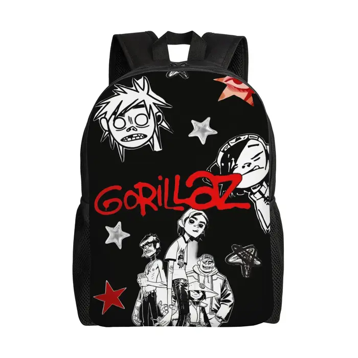 Sac à dos Punk Rock Music Gorillazs pour hommes, femmes, adolescents, lycéens, sac à dos d'affaires,