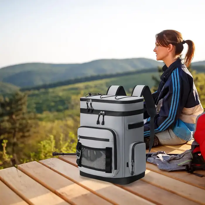 Sac à dos isotherme étanche 30L, sac à dos thermique anti-fuite pour 48 canettes, sac isotherme pour