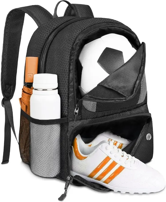 Sac de sport multifonctionnel grande capacité pour le basketball et le football, avec compartiment i
