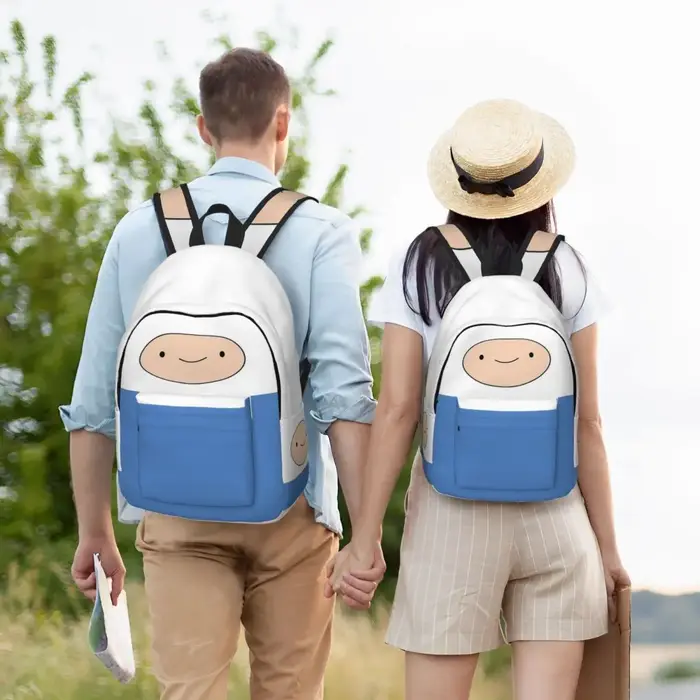 Finn The Human Cartable Cartable Cartable pour Enfants et Adultes, AdventureTime Cartable, Maternelle, Étudiant, Garçon, Fille, Sac à Dos