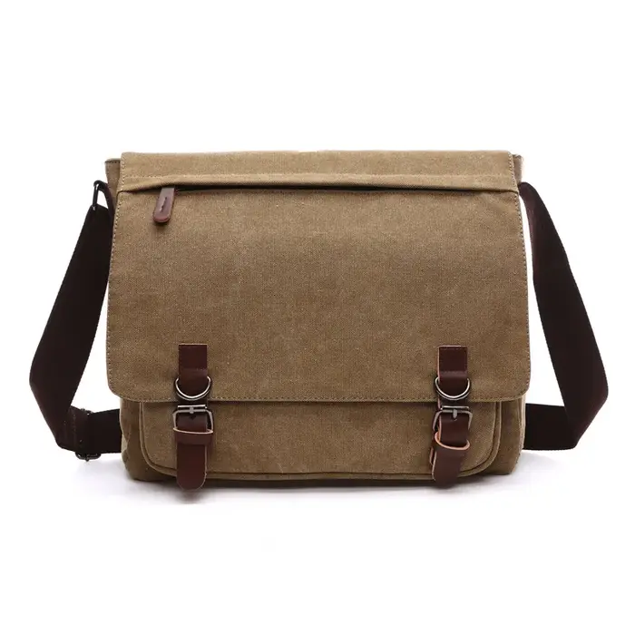 Hommes toile sac de messager Vintage marque affaires décontracté voyage sac à bandoulière ordinateur portable sacs